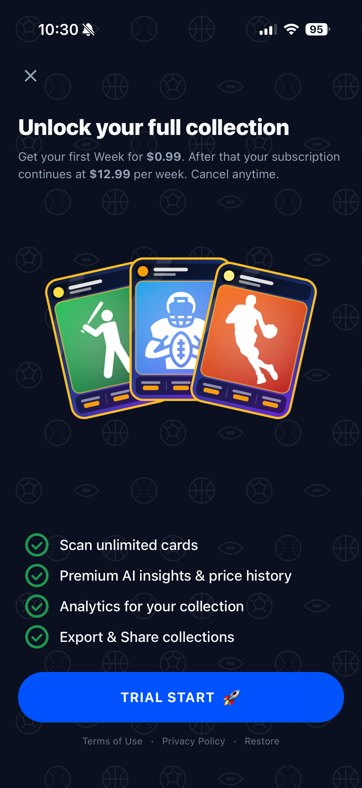 Sports Card Scanner - Cardora