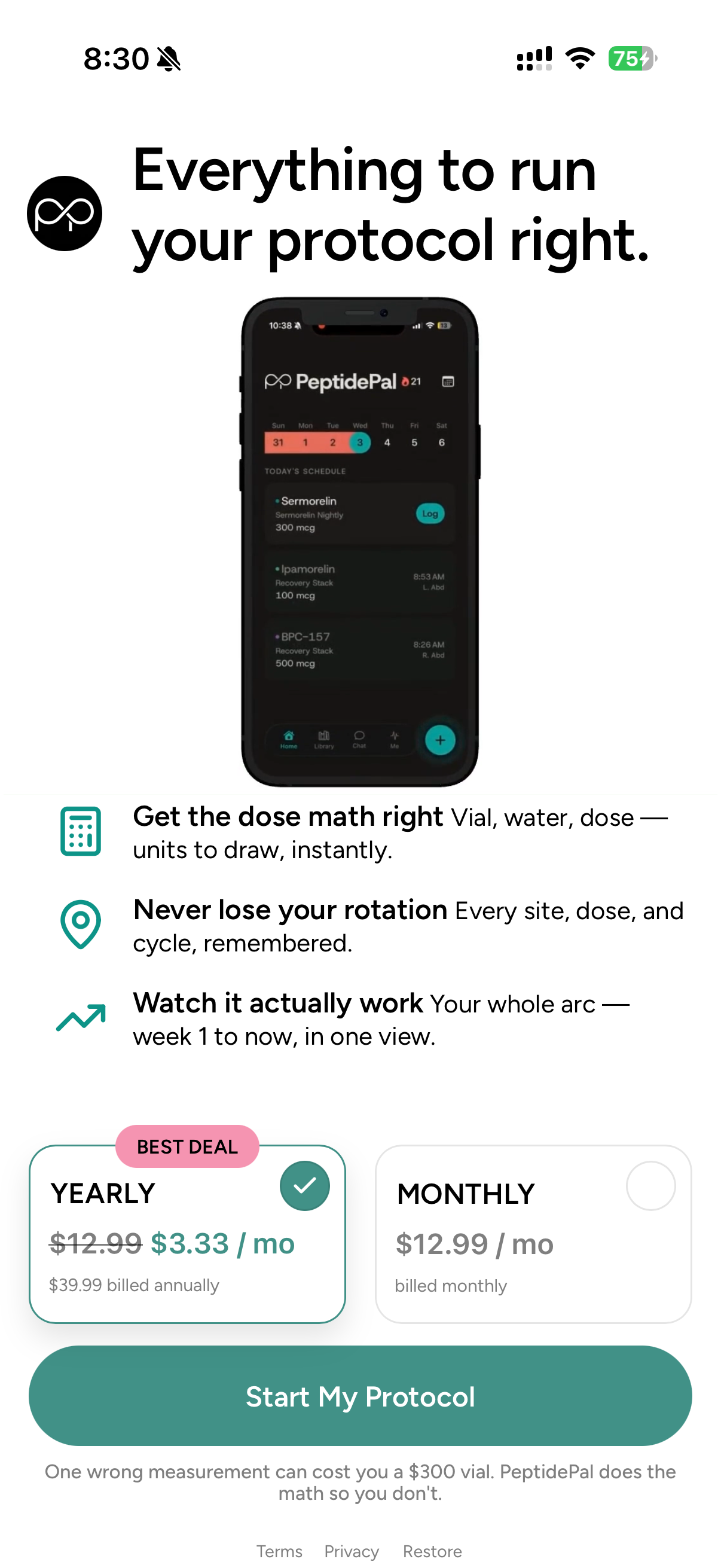 PeptidePal – Peptide Tracker