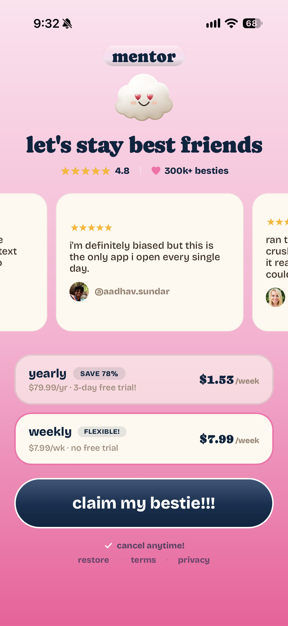 Mentor: Your AI Bestie