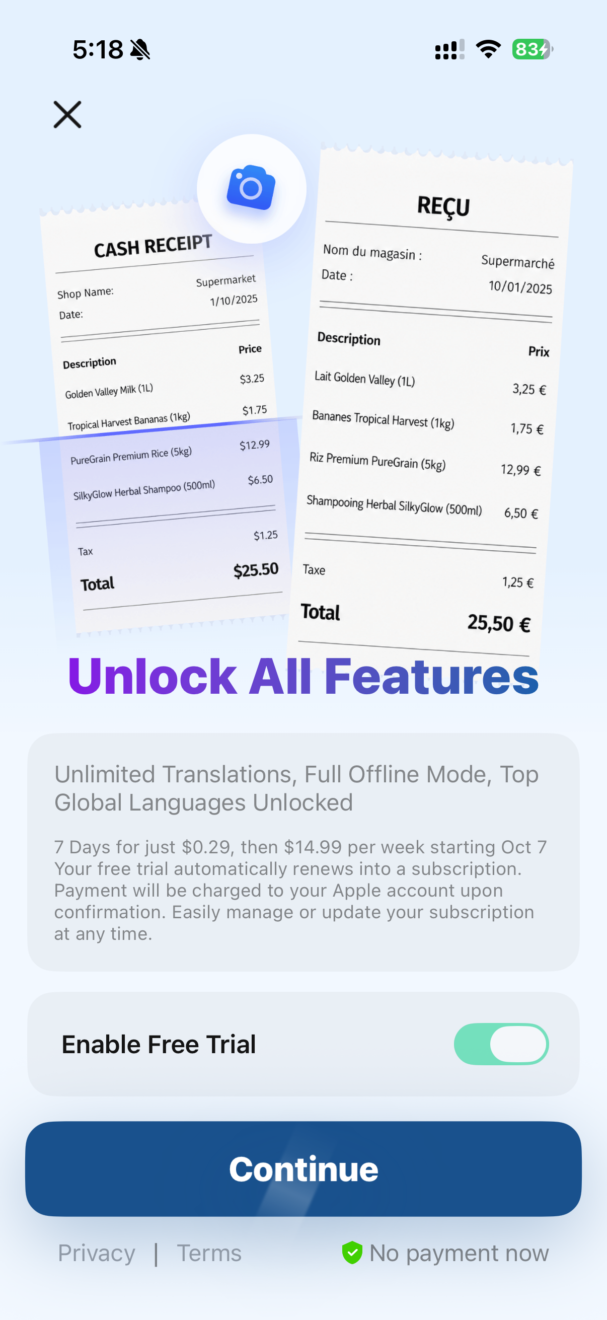 TranslateAll: Live Translator