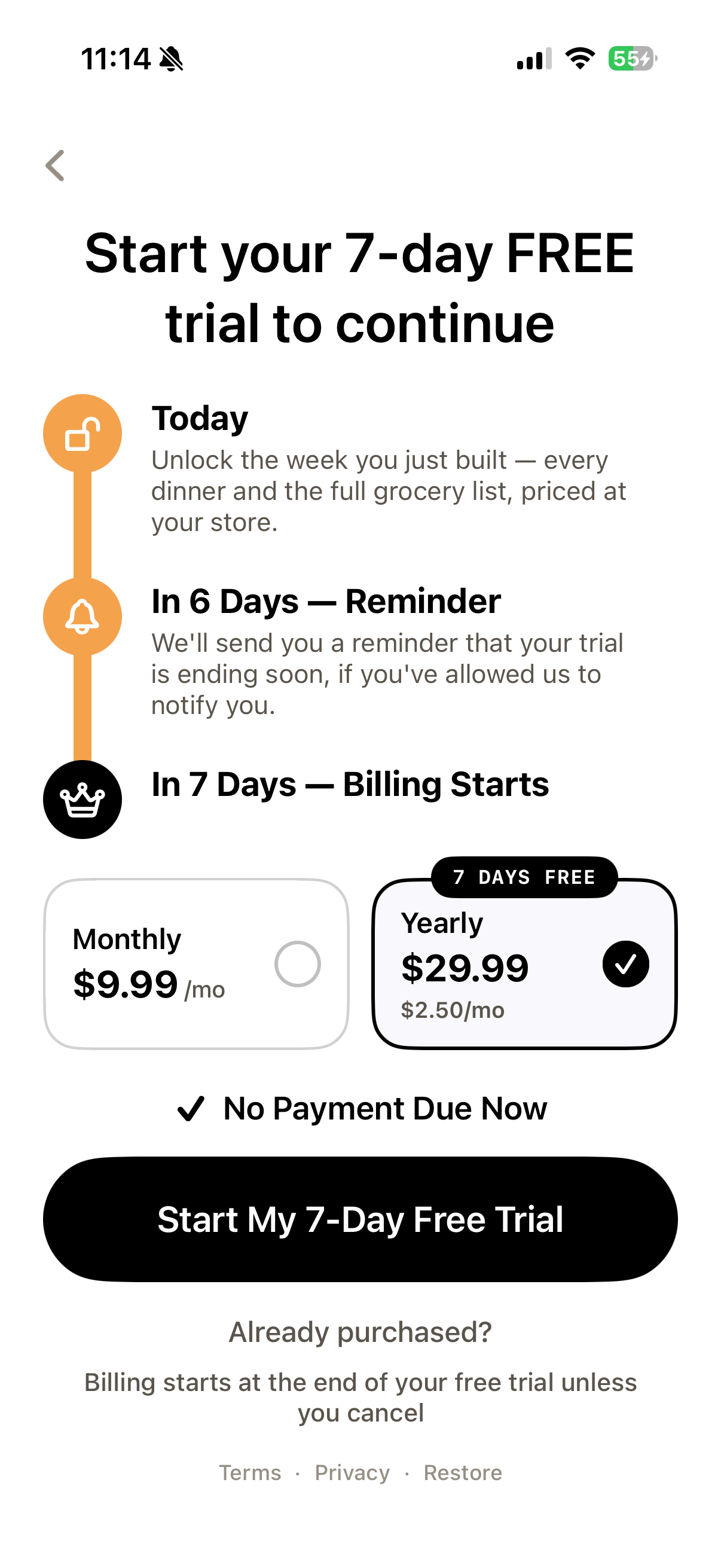 TapCook: Budget Meal Plans