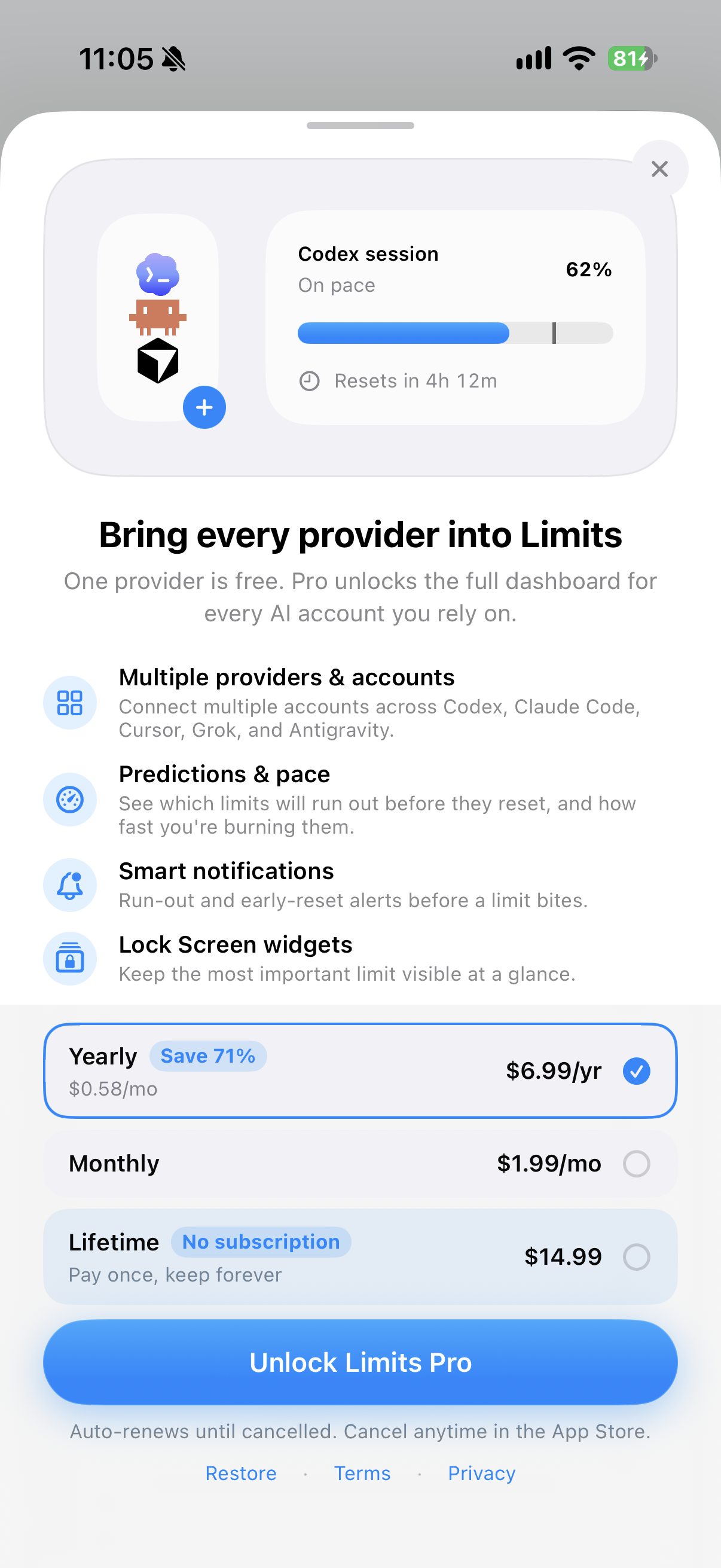 Limits: AI Usage Tracker