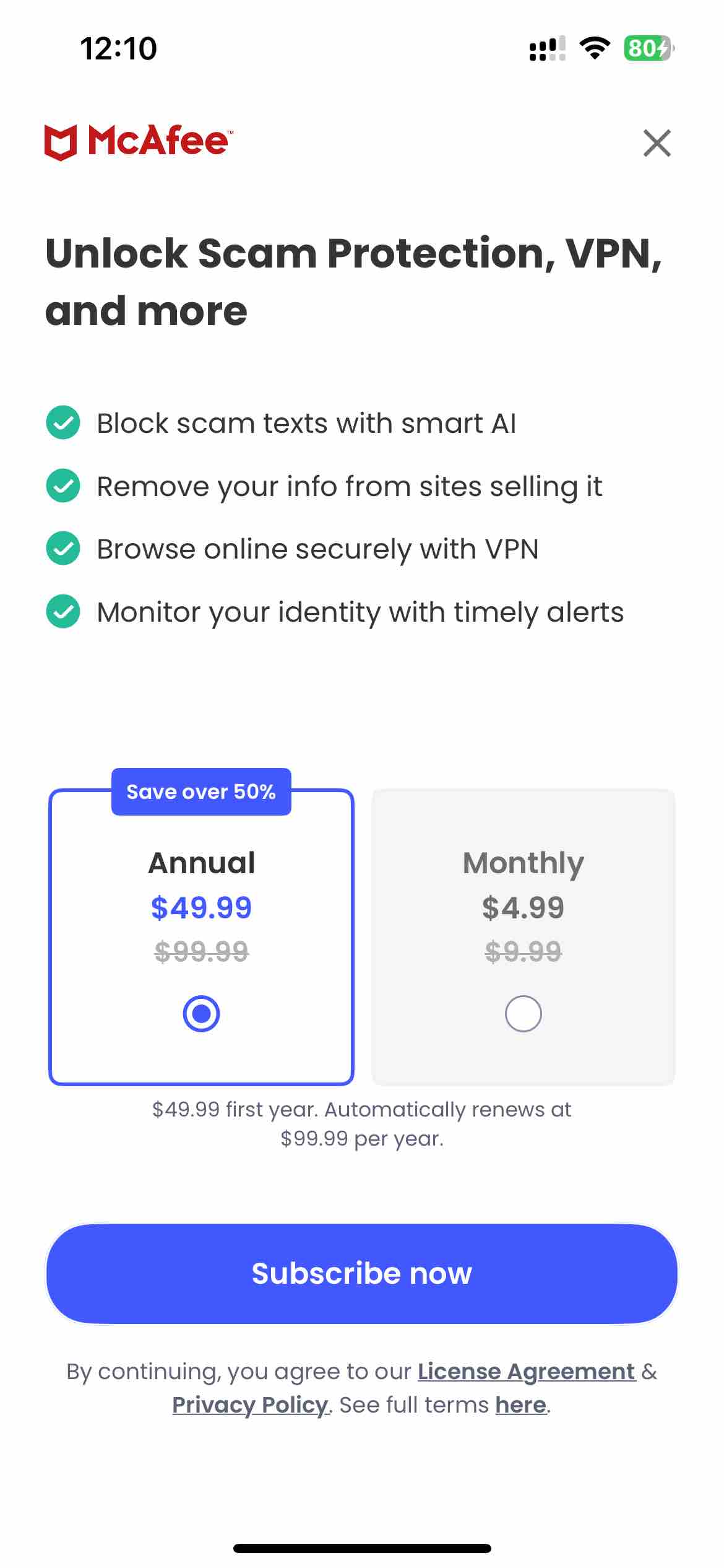 McAfee: Stay Secure & Private
