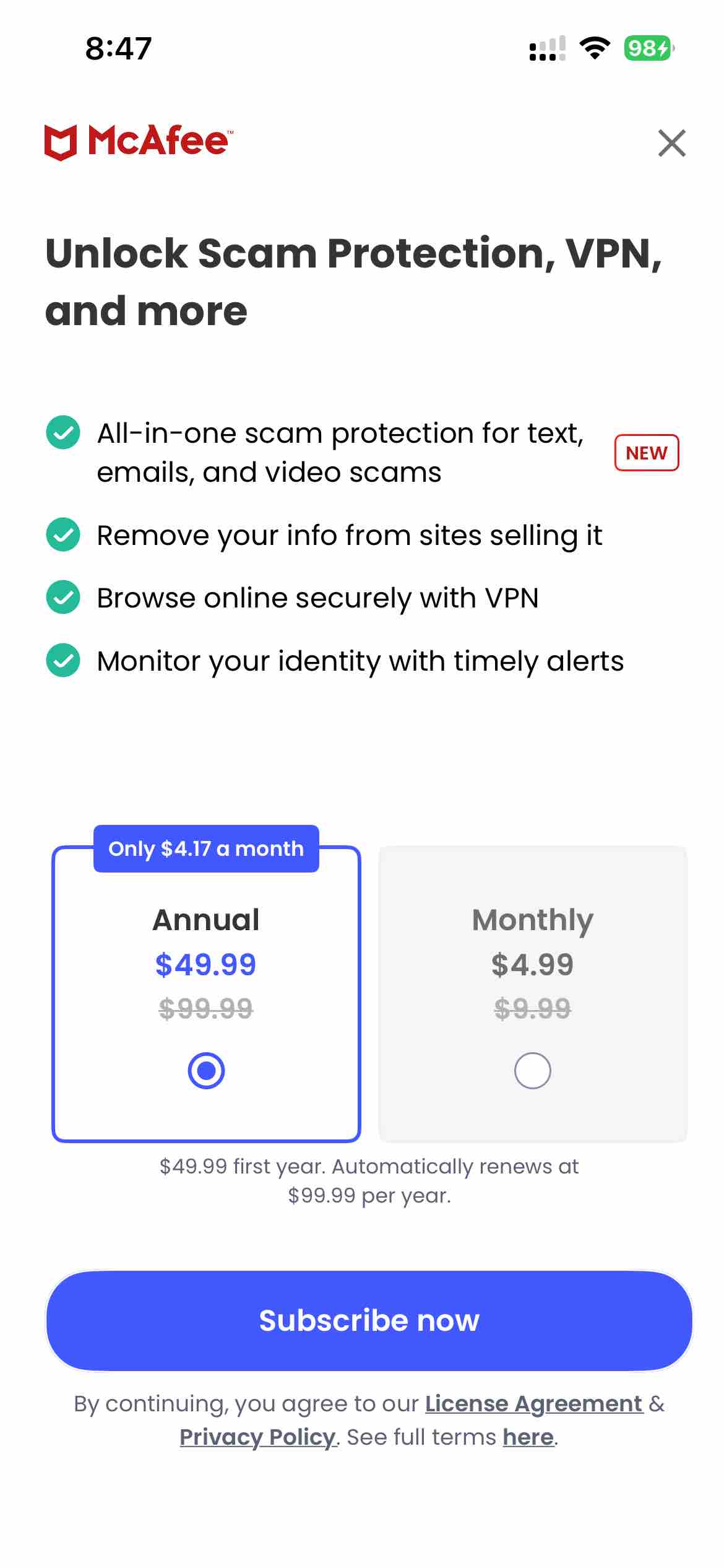 McAfee: Stay Secure & Private