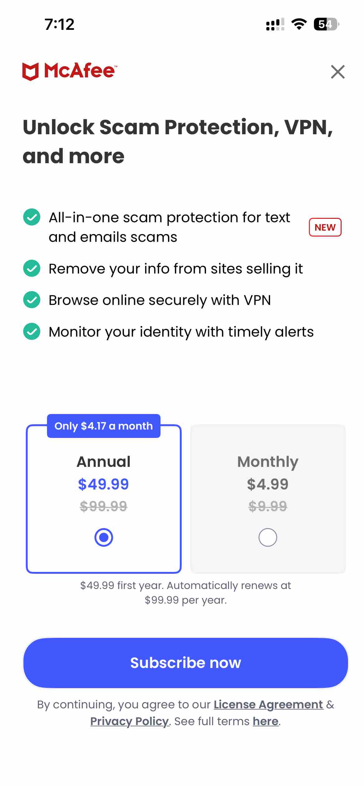McAfee: Stay Secure & Private