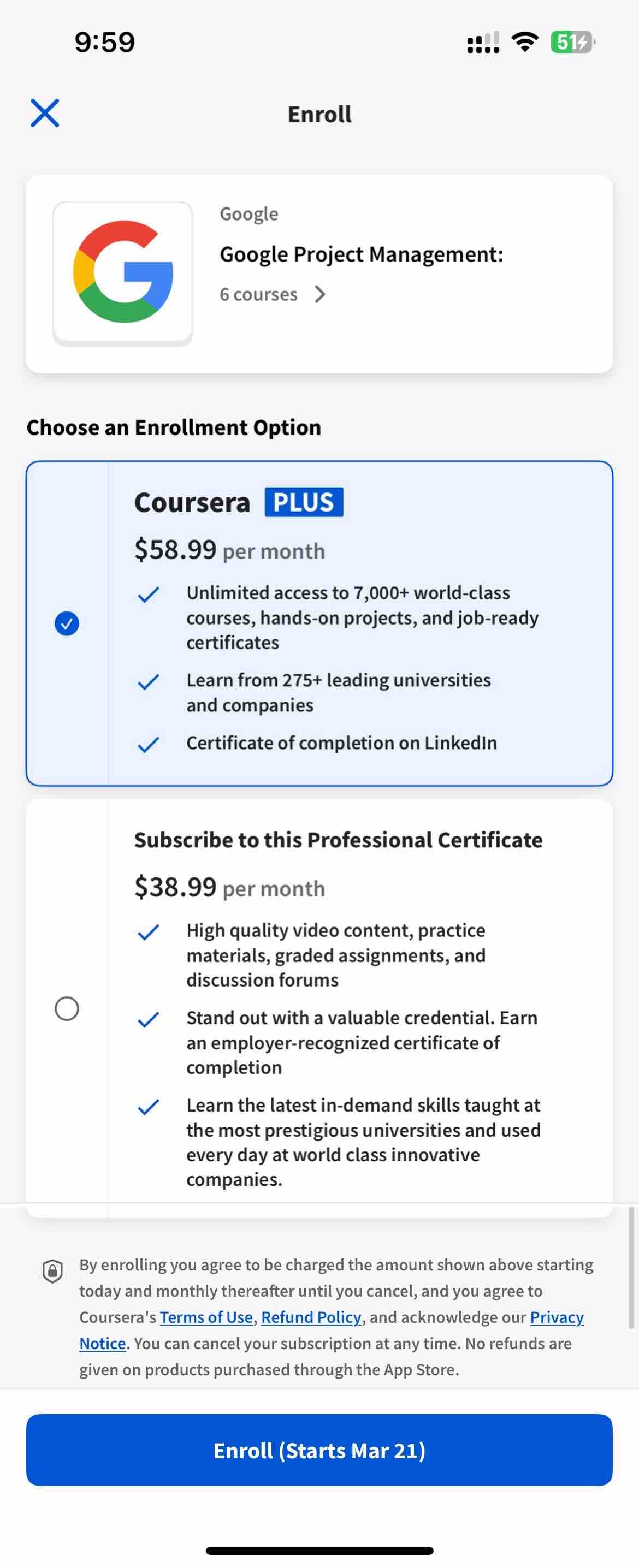 Coursera: Grow your career