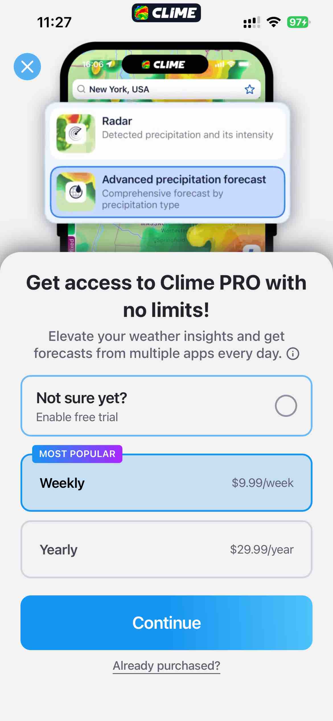Clime: NOAA Weather Radar Live