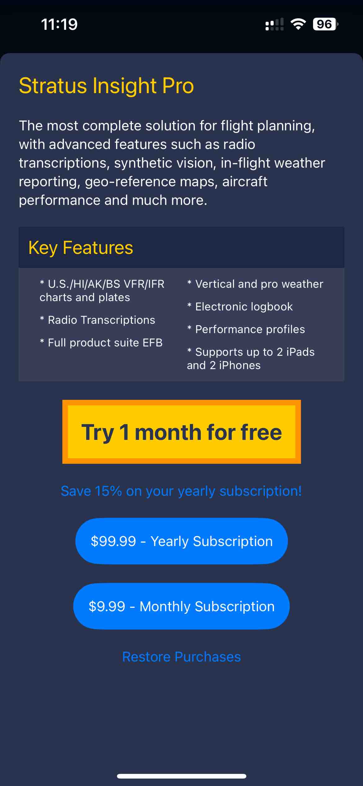Stratus Insight EFB