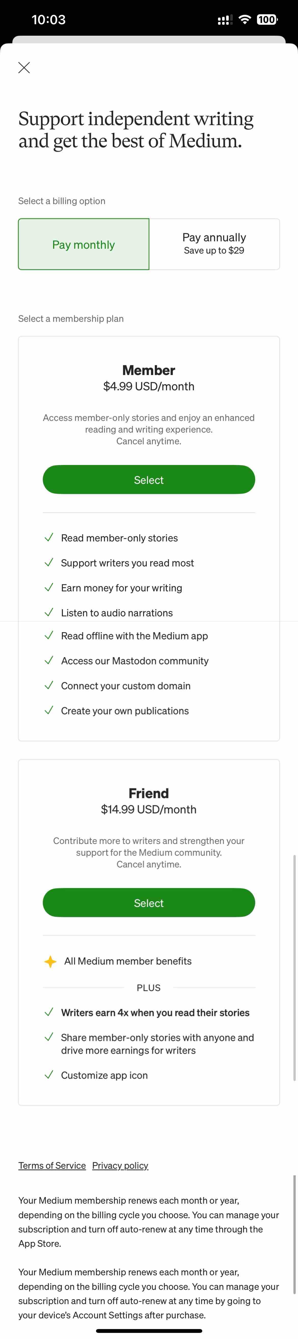 Medium: Read & Write Stories