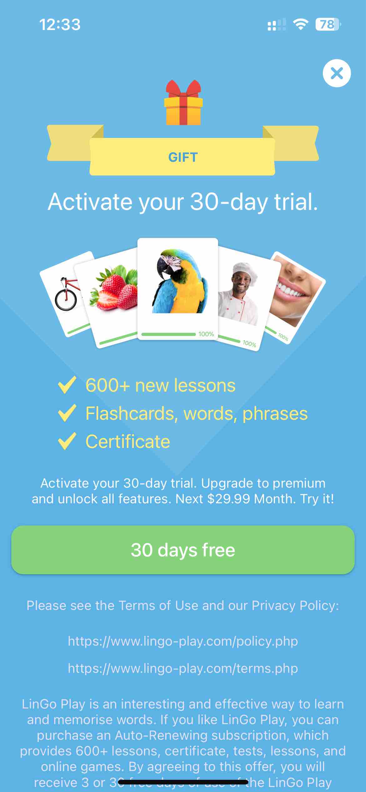 Learn languages - LinGo Play