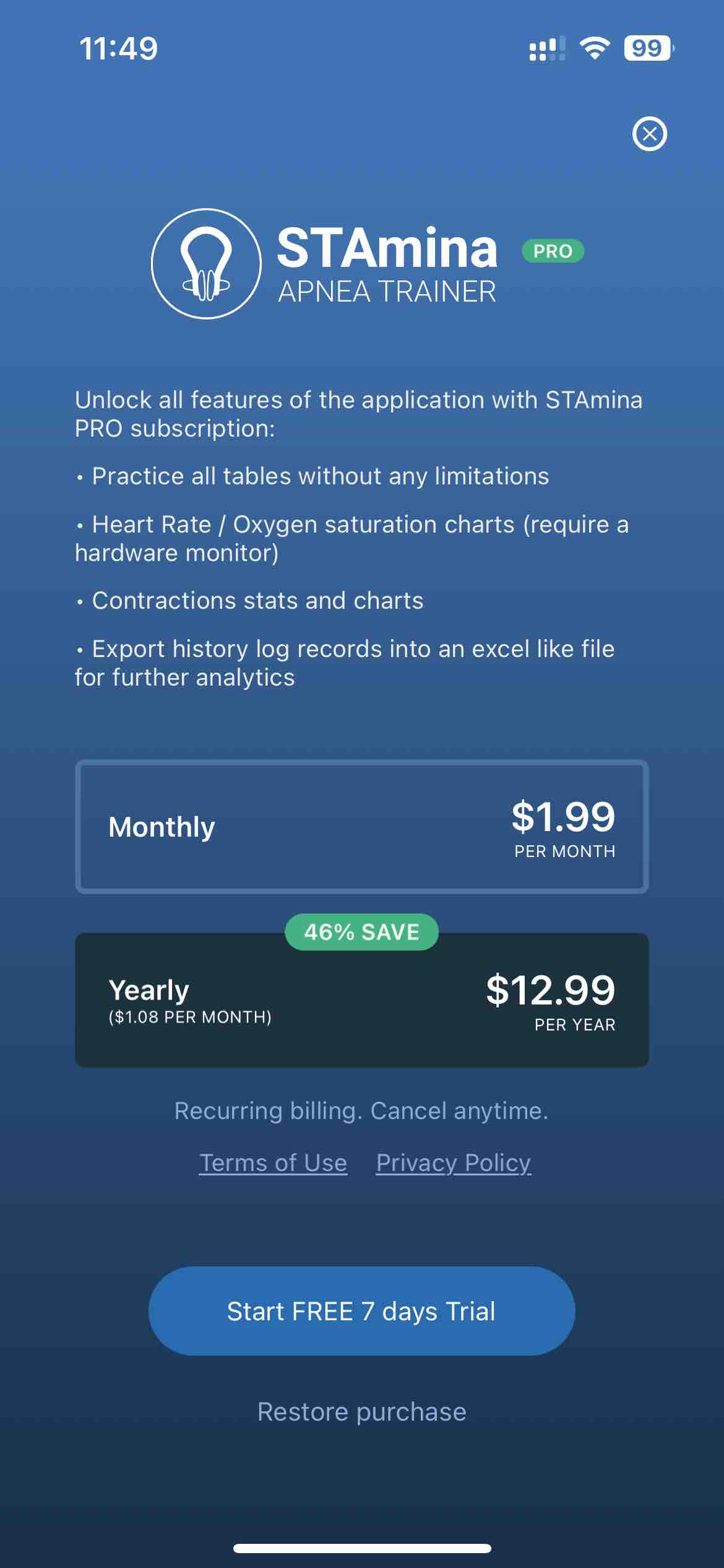 STAmina Apnea Trainer
